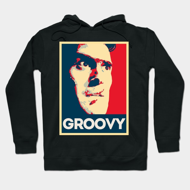 Evil Dead Ash Williams Groovy Hoodie by GoldenGear